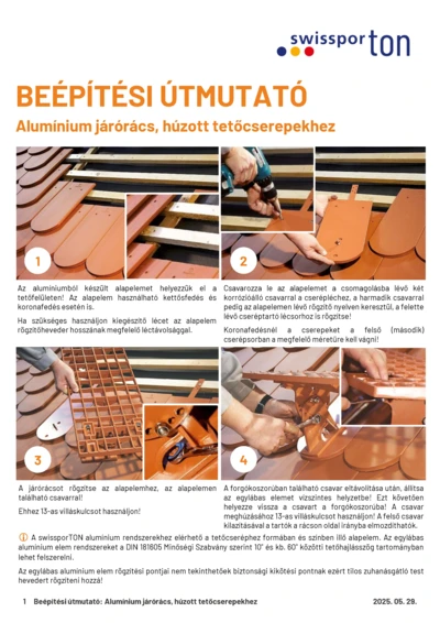 swissporTON_Beépítési_útmutató_ALU_Járórács_húzott_cserepekhez_2025_HU.pdf