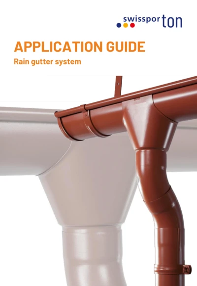APPLICATION GUIDE - Rain gutter system